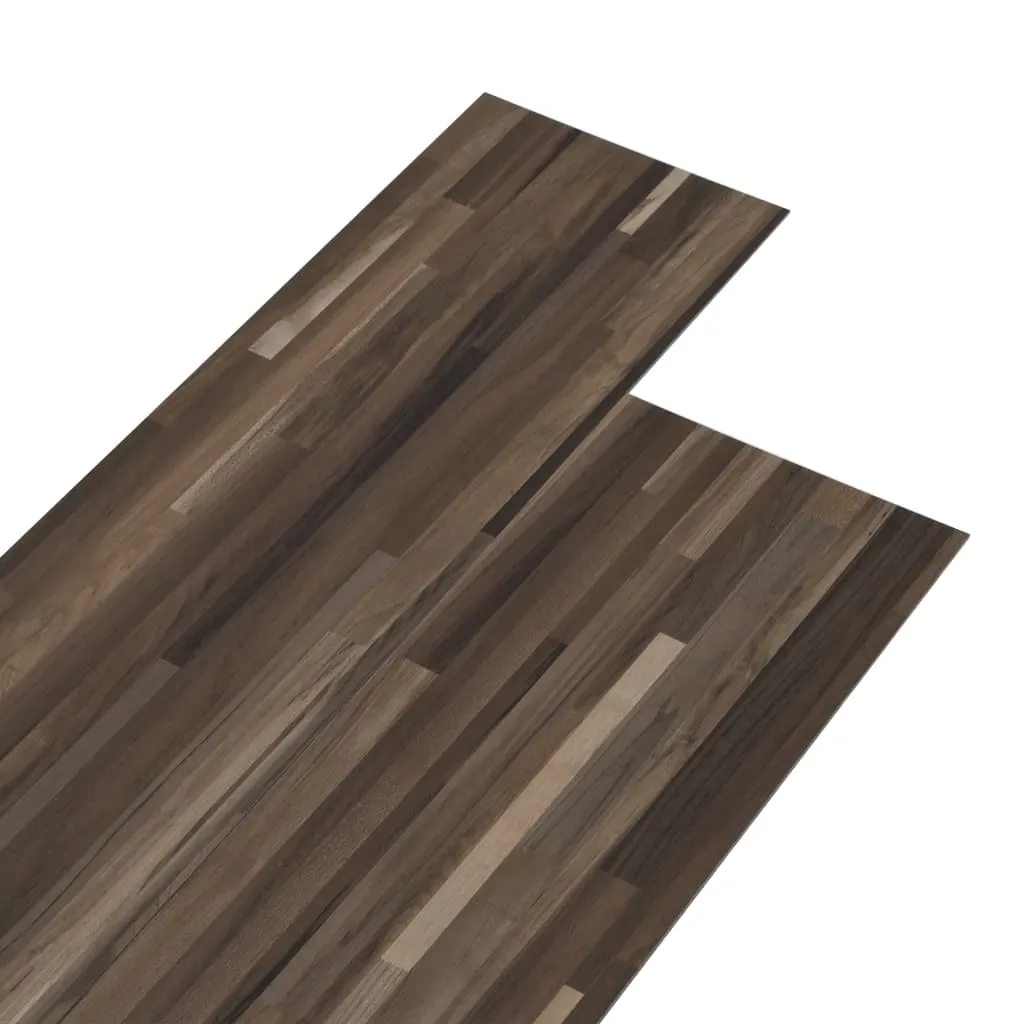 PVC Flooring Planks 5.02 m² 2 mm Self-adhesive Striped Brown