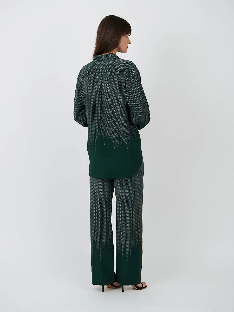 Pyjama Trouser in Green Chain