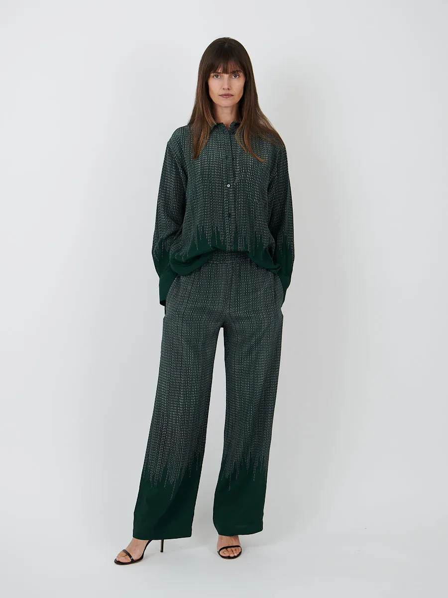 Pyjama Trouser in Green Chain