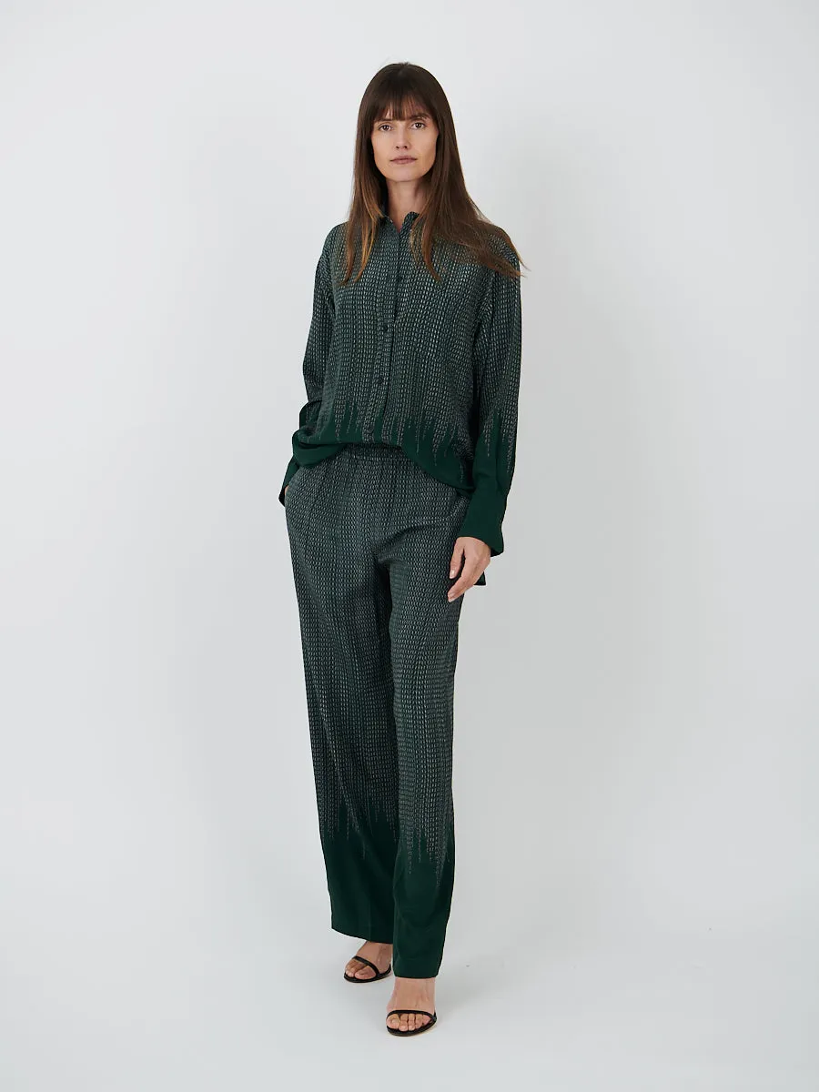 Pyjama Trouser in Green Chain