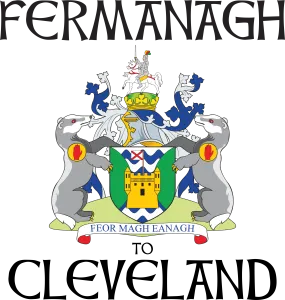 "Fermanagh to Cle" Irish Counties Design on Gray