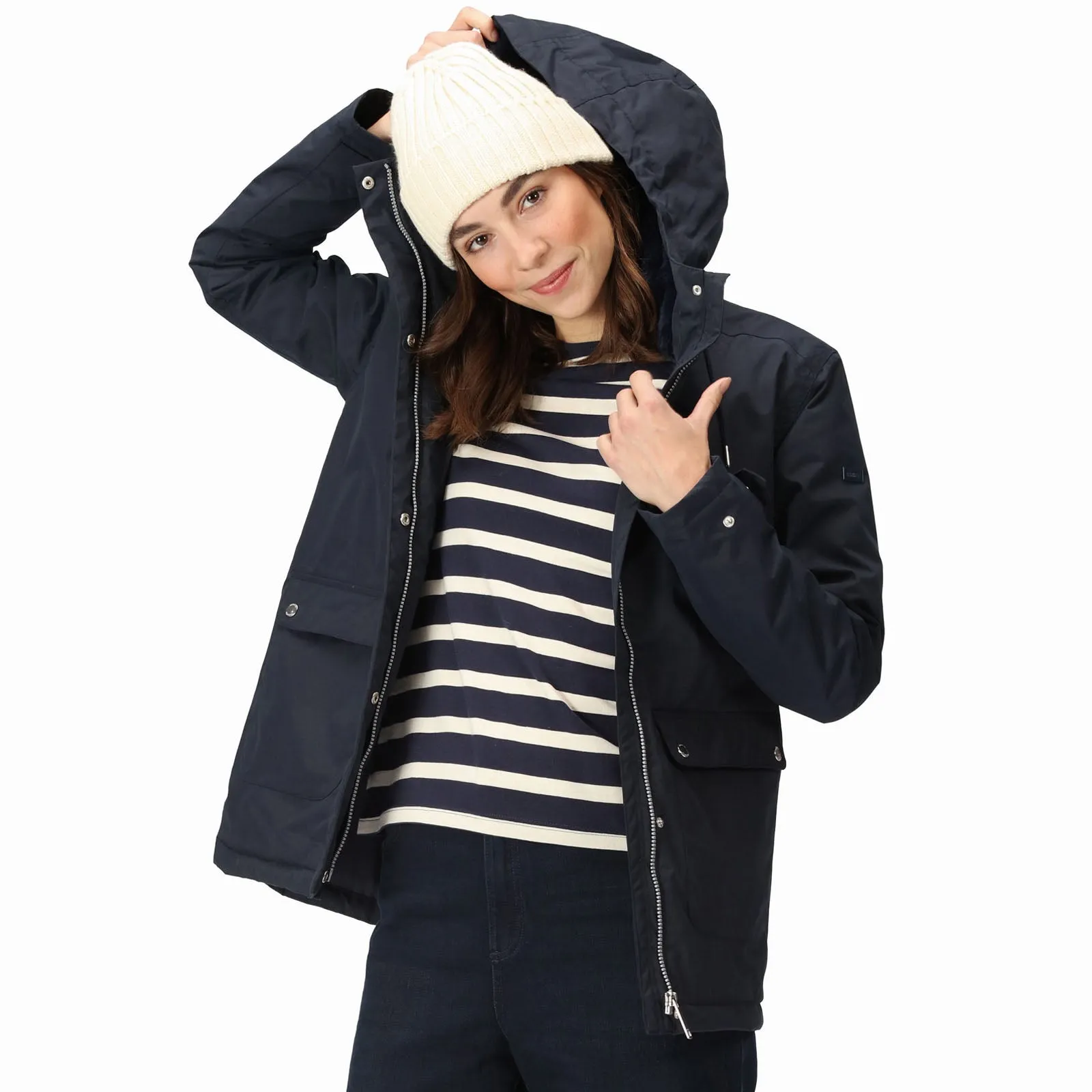 Regatta Womens Broadia Waterproof Hooded Jacket Coat