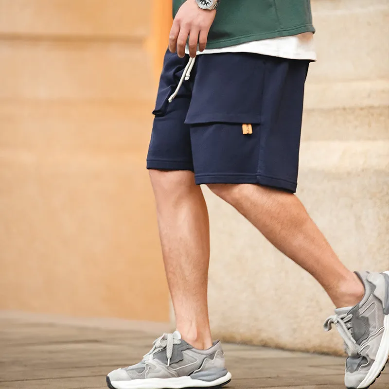 Retro Big Pocket Casual Straight Shorts