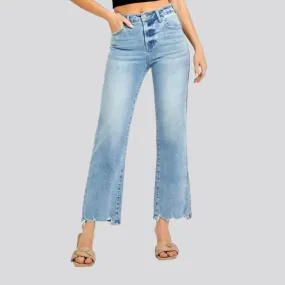 Retro light wash jeans for ladies