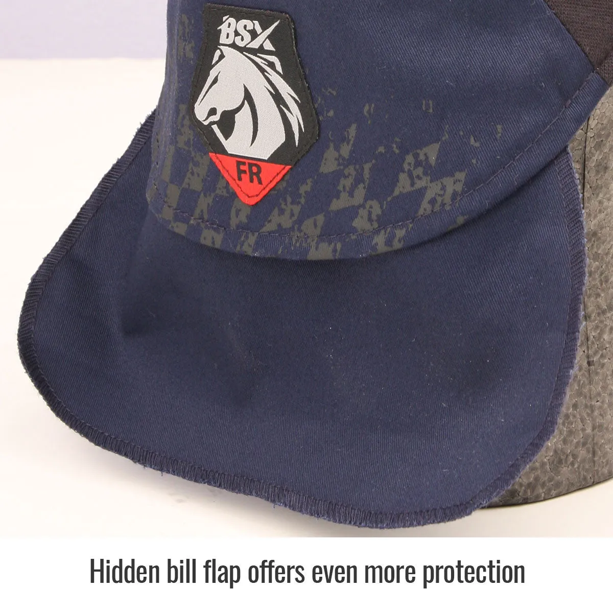 Revco Black Stallion BSX Navy/Black Silicone Grip FR Cotton Welding Cap (AH1631-NB)