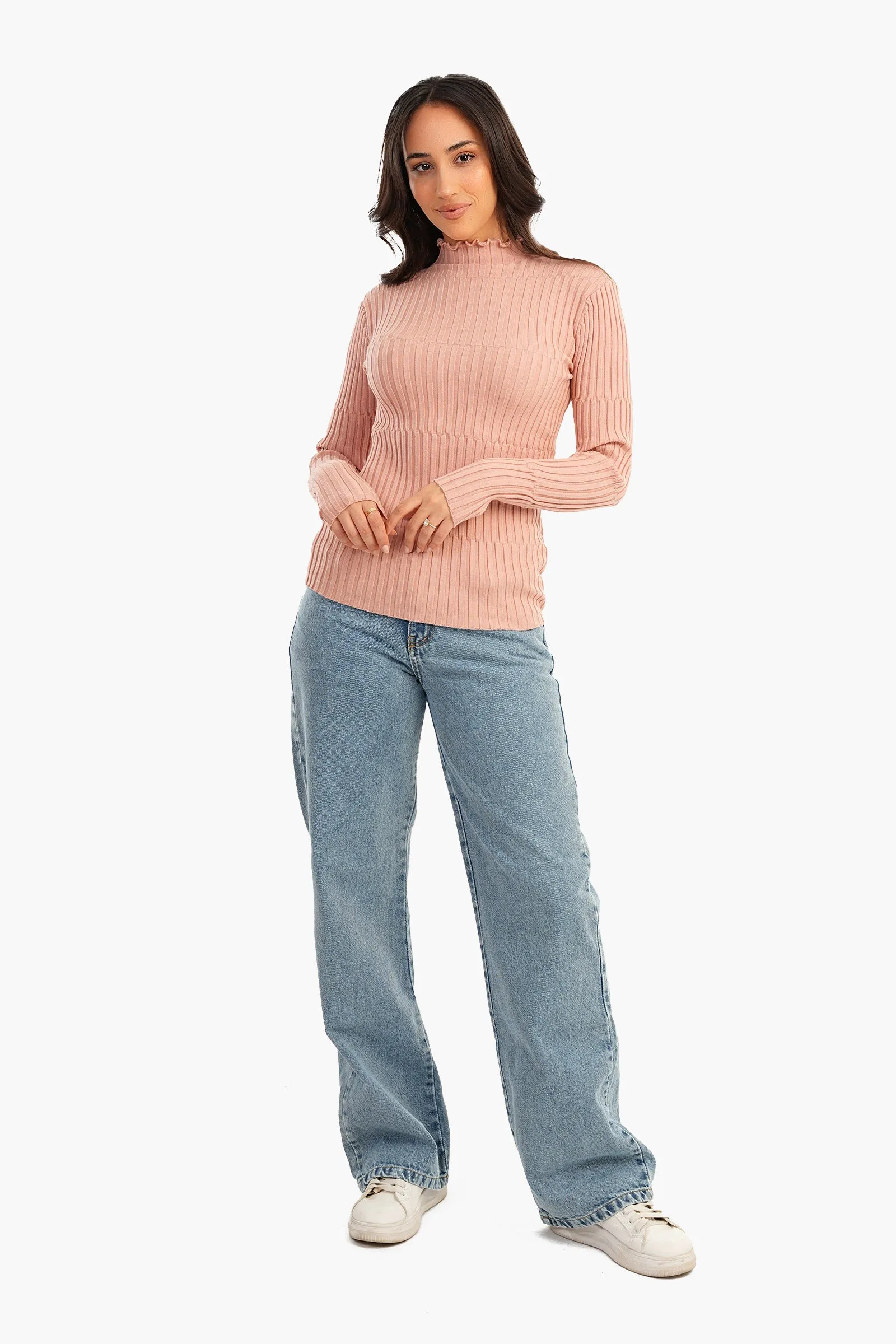 Ribbed Slim Fit Pullover