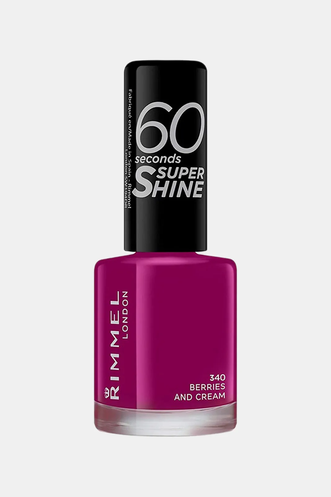 Rimmel London 60 Seconds Super Shine Nail Polish Colour 340 Berries And Cream