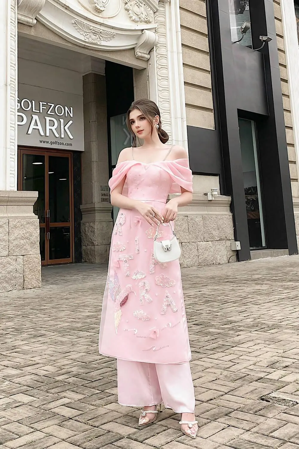 Rita Off-Shoulder Ao Dai