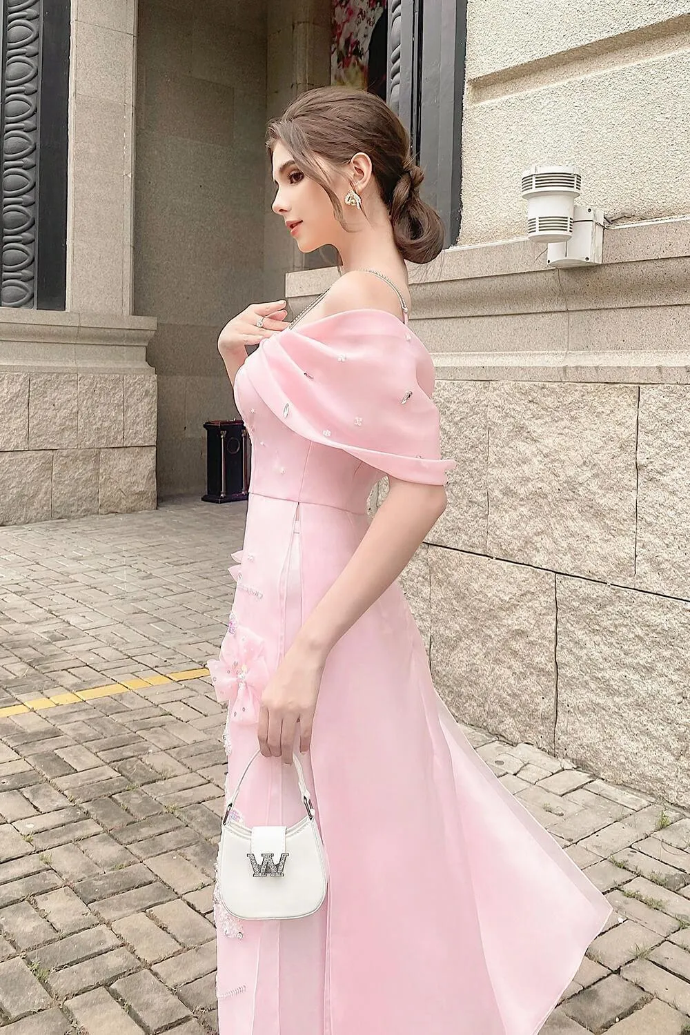 Rita Off-Shoulder Ao Dai