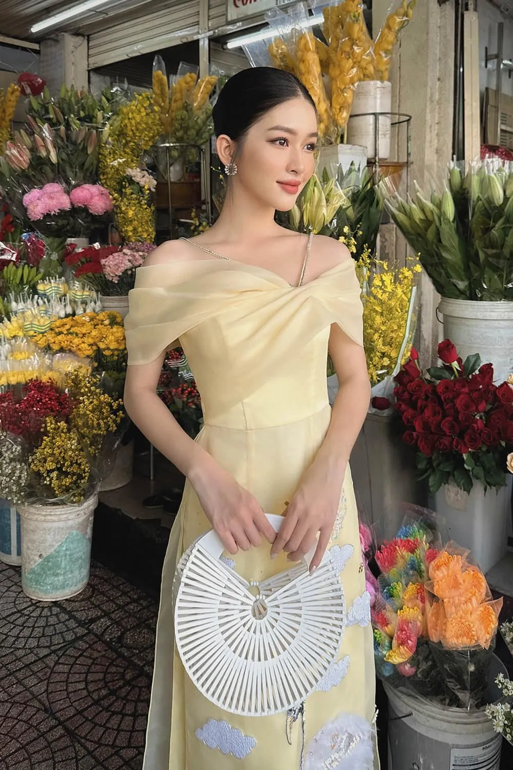 Rita Off-Shoulder Ao Dai