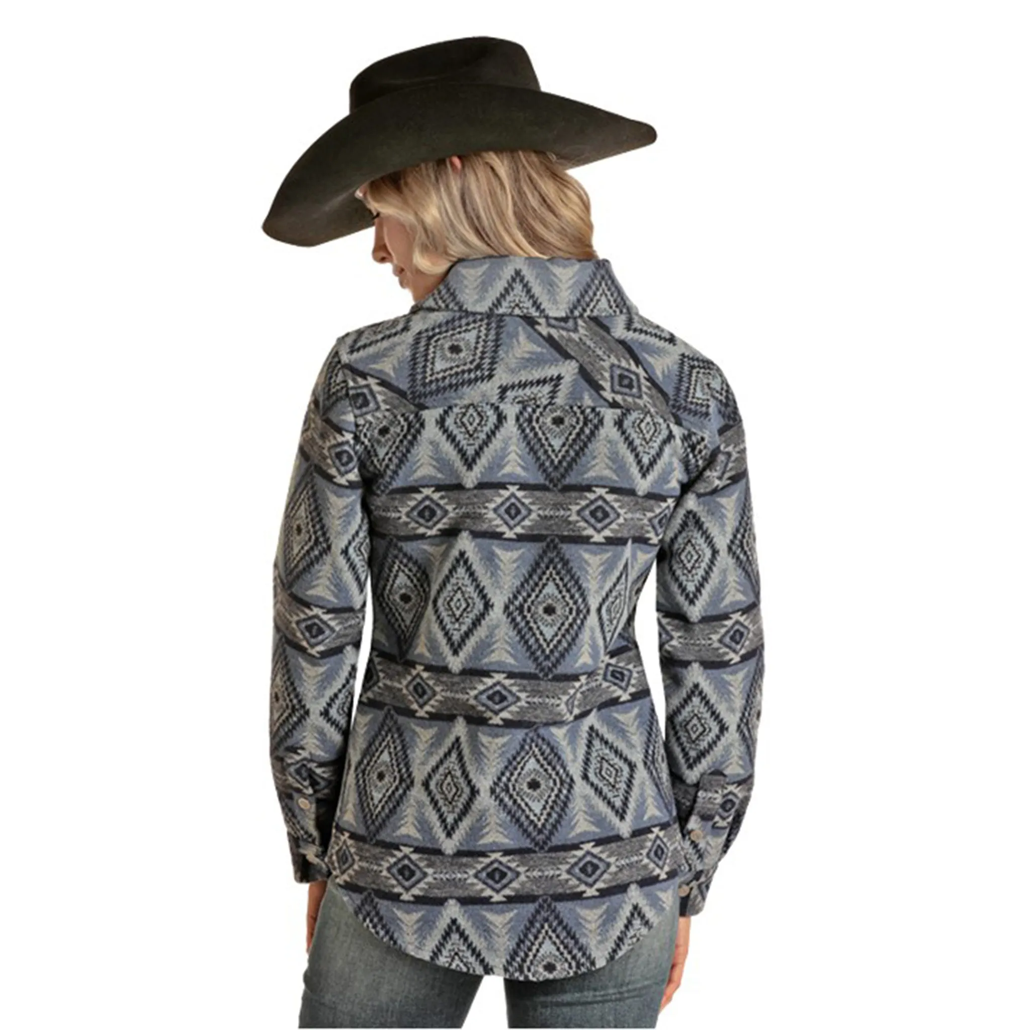 Rock & Roll Women's Aztec Wool Shacket