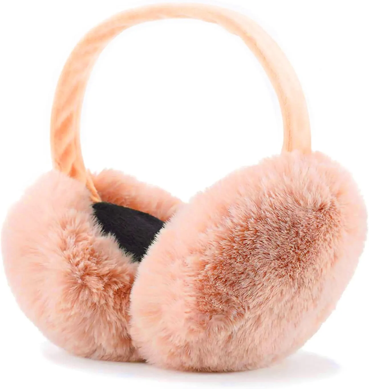 Rose Pink Faux Fur Winter Style Ear Muffs