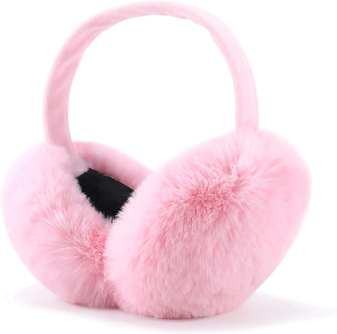 Rose Pink Faux Fur Winter Style Ear Muffs