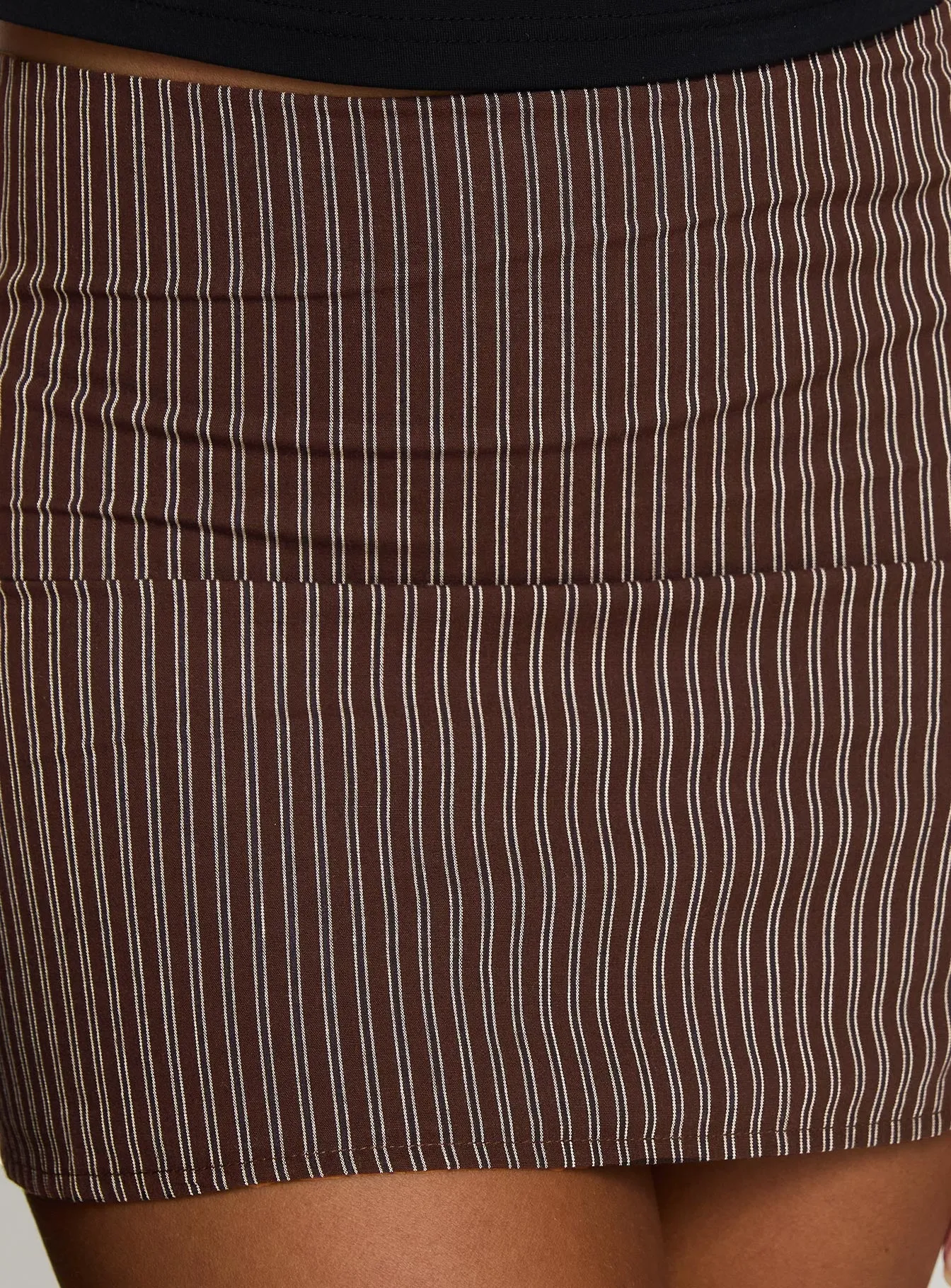 Rozetti Mini Skirt Brown Stripe