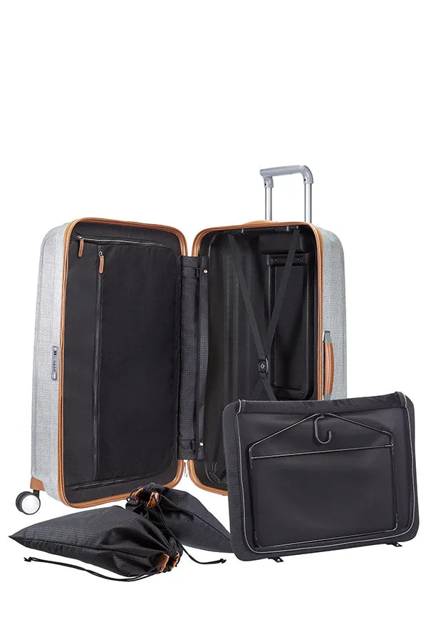 Samsonite - Lite Cube Deluxe 82cm Large 4 Wheel Hard Suitcase - Aluminium