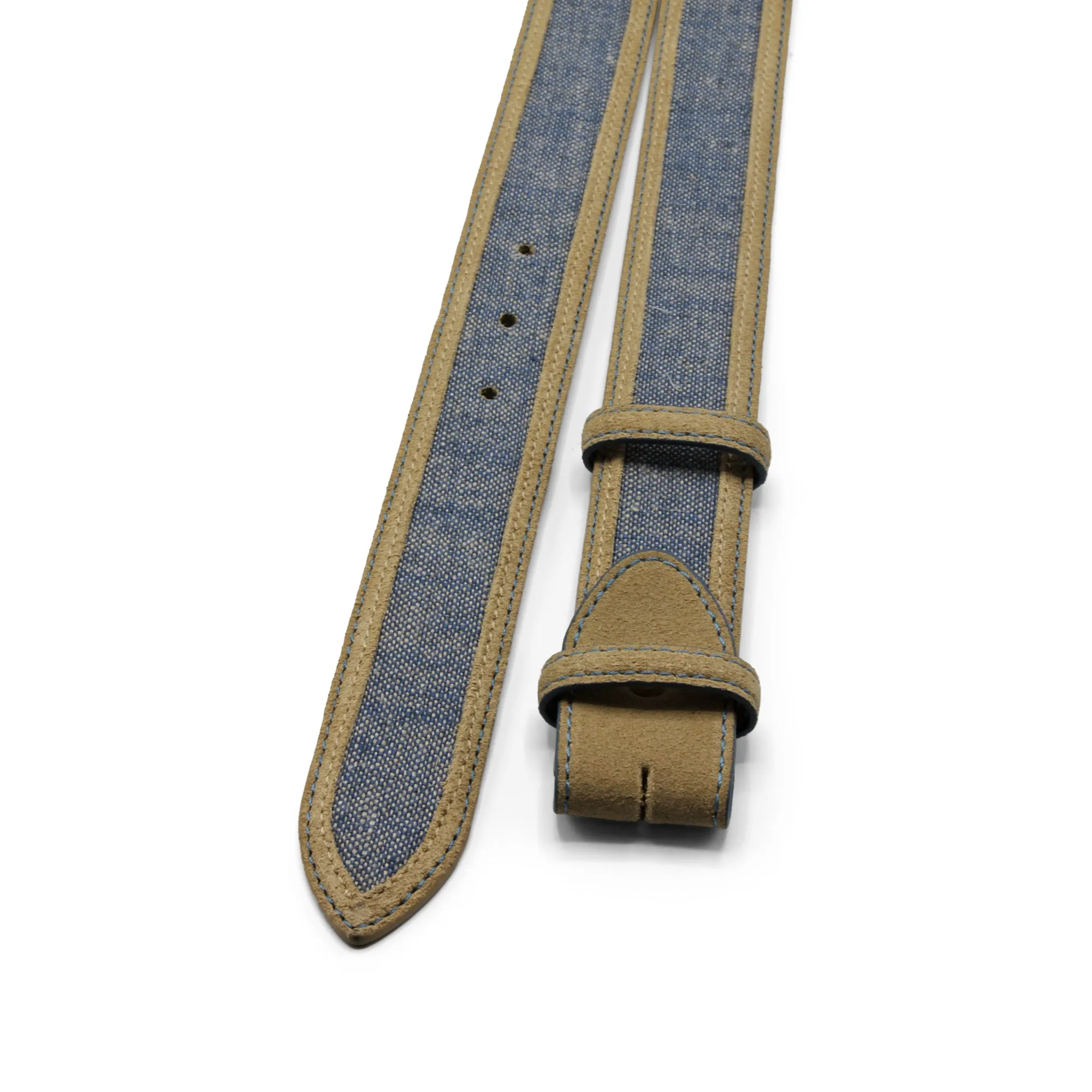 Sarazen Suede/Linen Mix Belt Strap