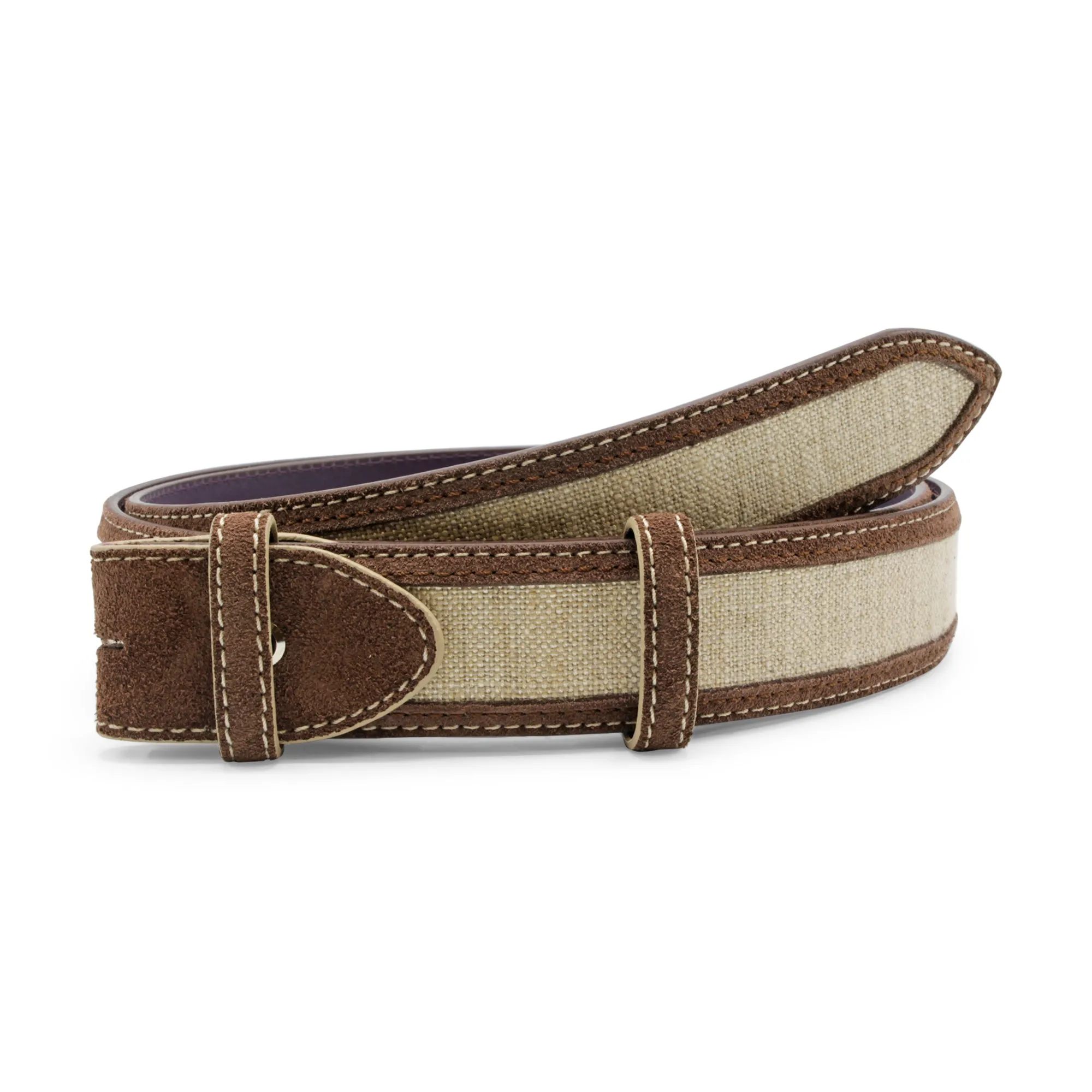 Sarazen Suede/Linen Mix Belt Strap