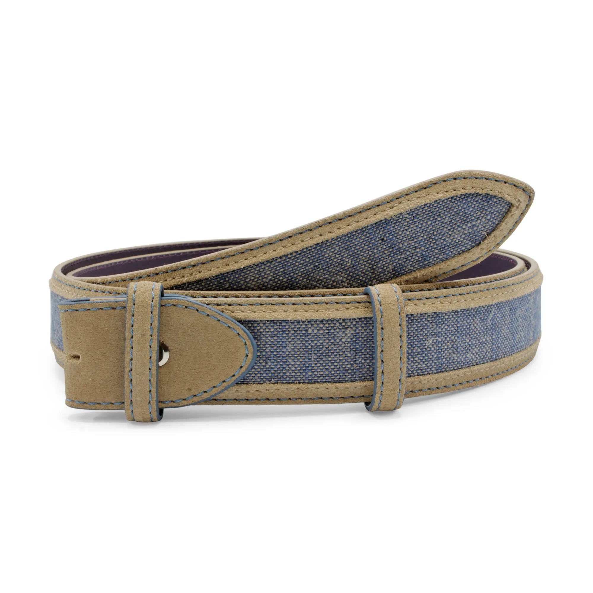 Sarazen Suede/Linen Mix Belt Strap