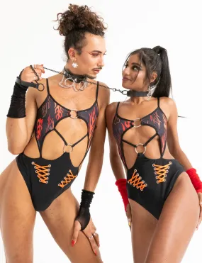 SAVAGE BODYSUIT - FLAME INFERNO