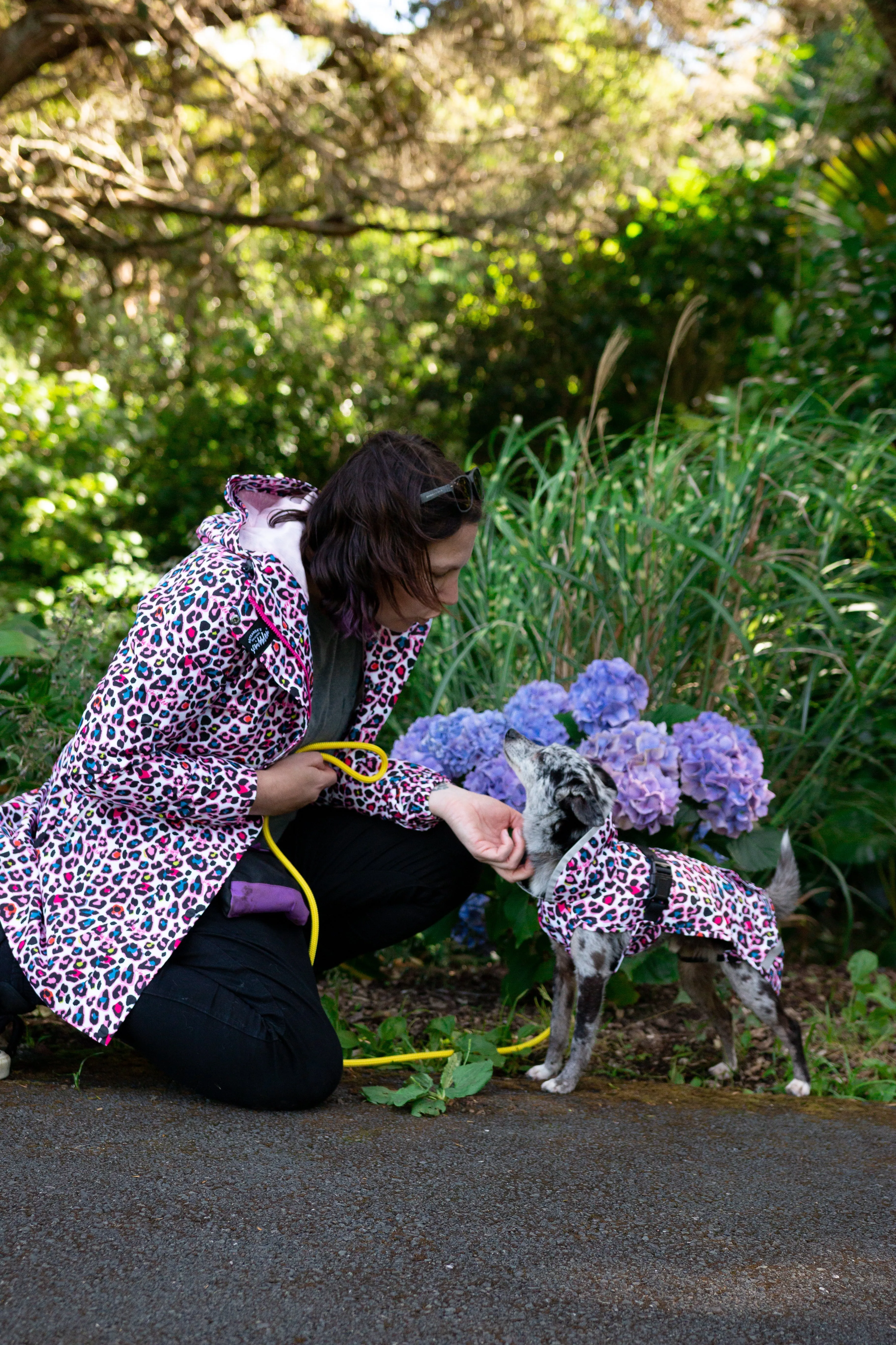 Scribbler Waterproof Coat  |  Neon Leopard LAST CHANCE