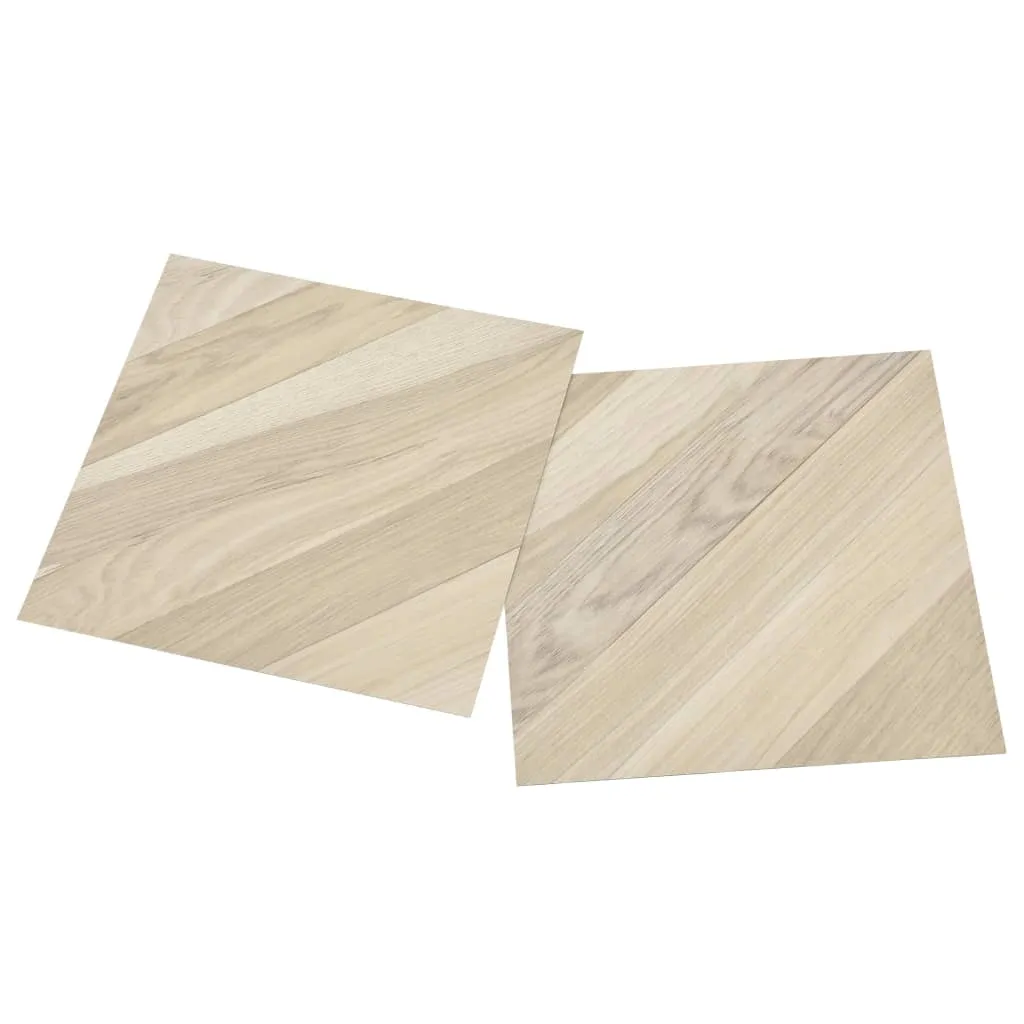 Self-adhesive Flooring Planks 20 pcs PVC 1.86 m² Beige Striped