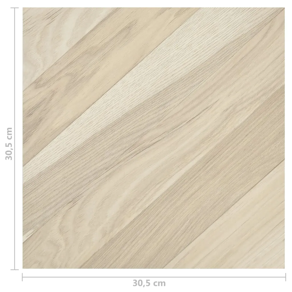 Self-adhesive Flooring Planks 20 pcs PVC 1.86 m² Beige Striped