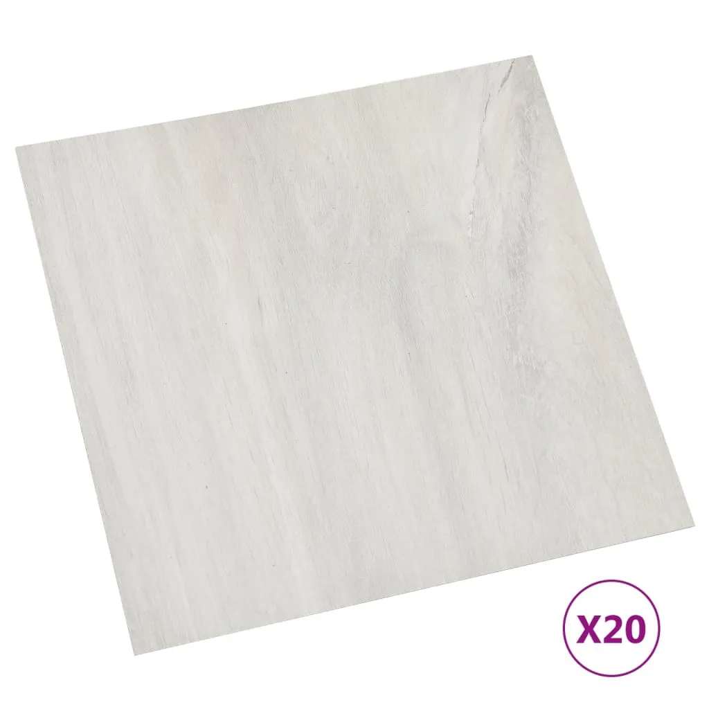 Self-adhesive Flooring Planks 20 pcs PVC 1.86 m² Cream