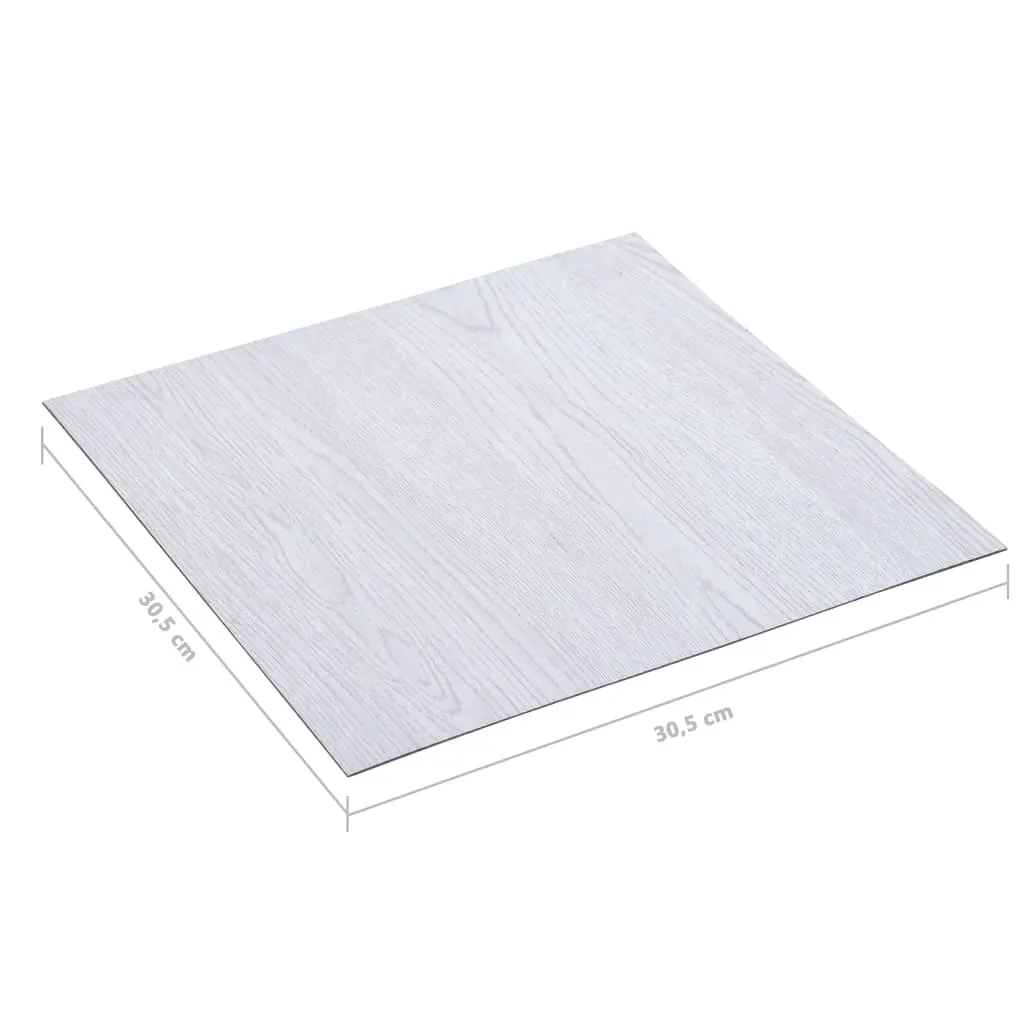 Self-adhesive Flooring Planks 20 pcs PVC 1.86 m² White