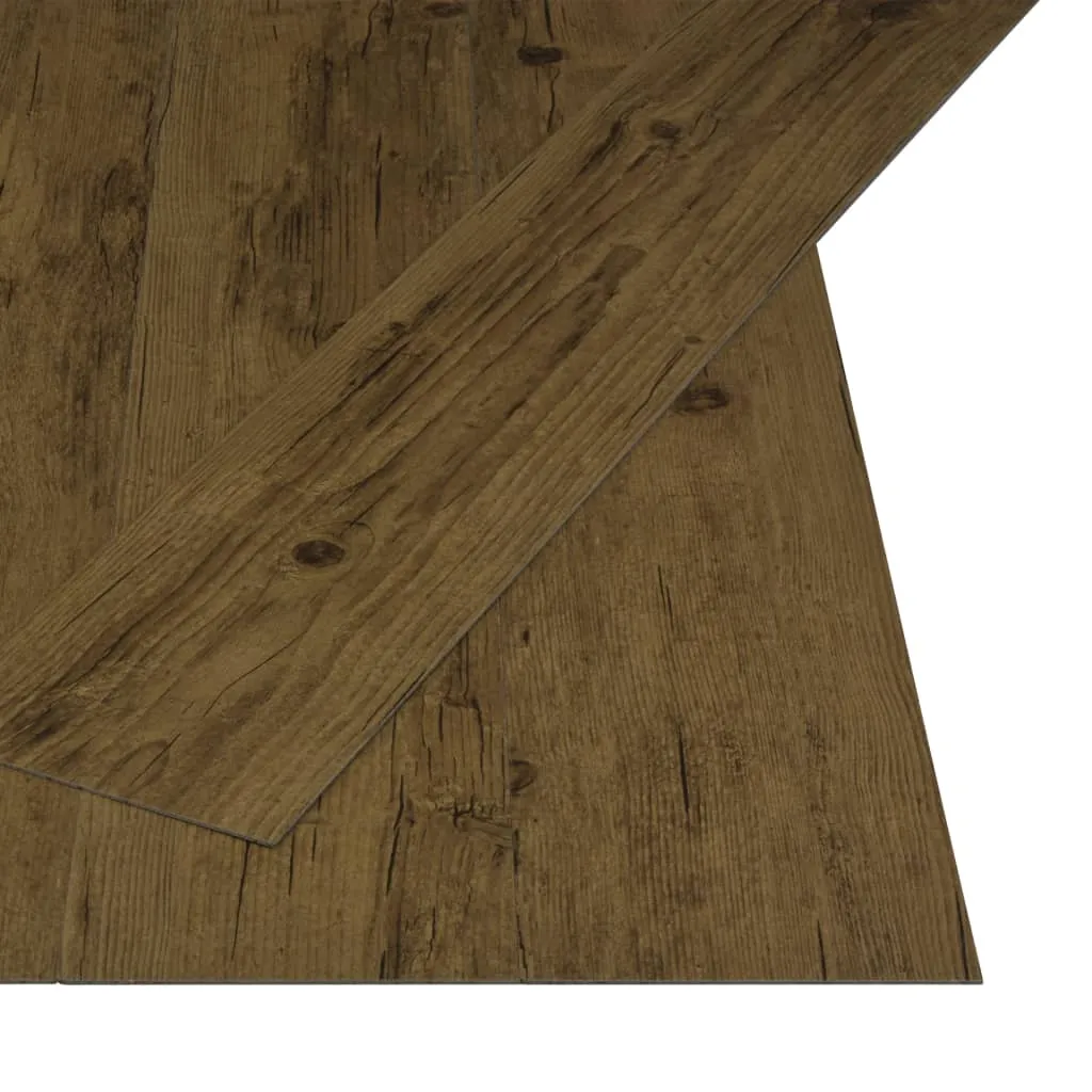 Self-adhesive Flooring Planks 4.46 m² 3 mm PVC Natural Brown