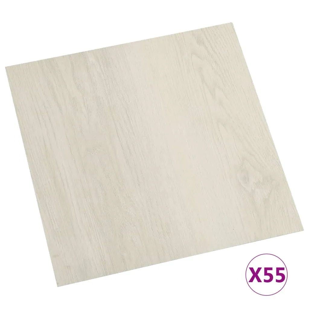 Self-adhesive Flooring Planks 55 pcs PVC 5.11 m² Beige