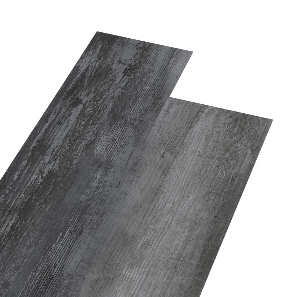 Self-adhesive PVC Flooring Planks 5.21 m? 2 mm Shiny Grey