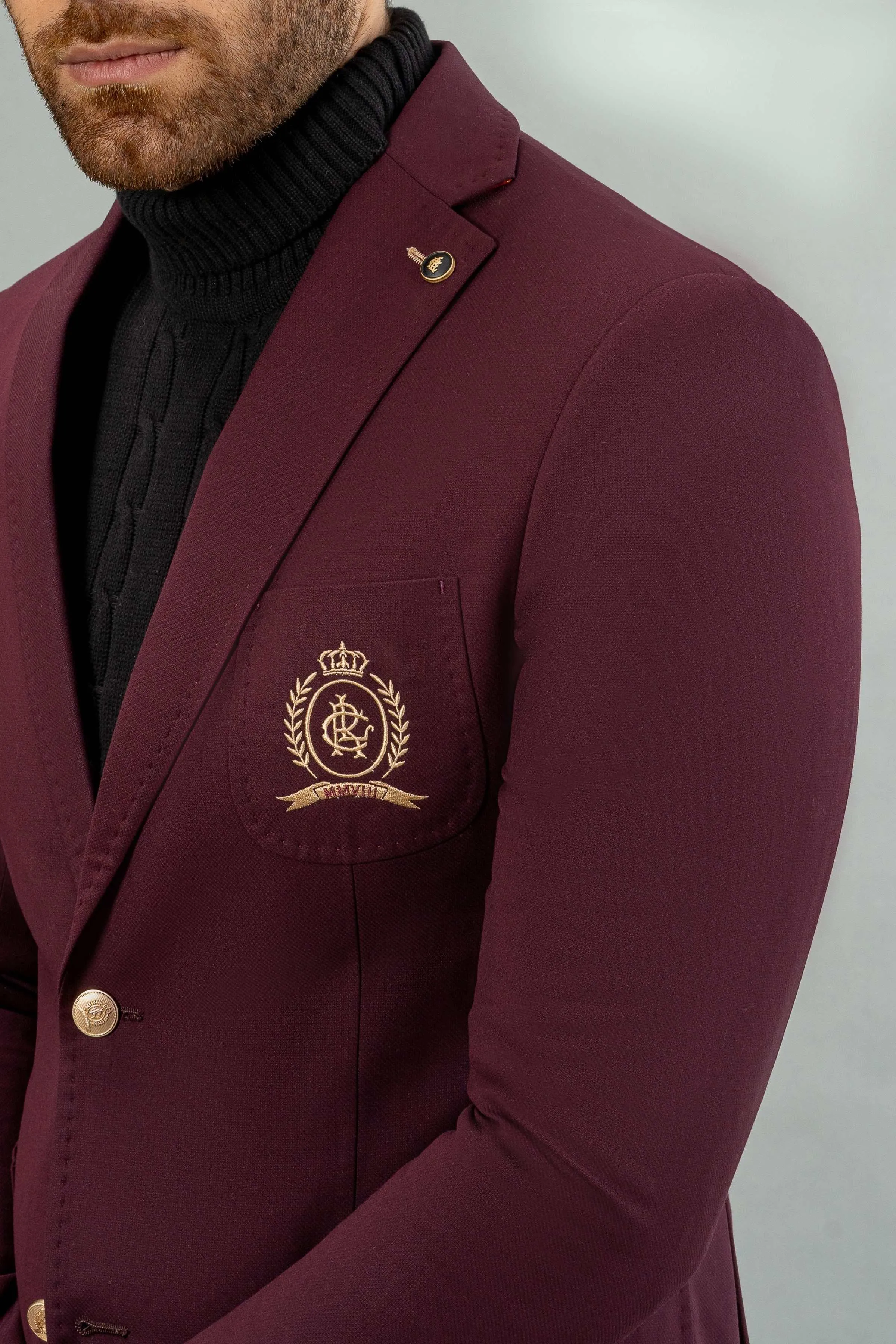 SIGNATURE CASUAL COAT MAROON