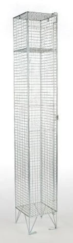 Single Door Wire Mesh Lockers - D380mm