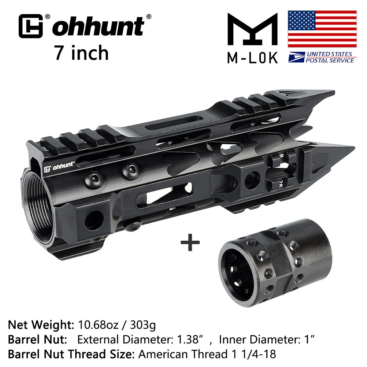 Sneak Preview! AR-15 Gen2 Javelin Free Float M-LOK Handguard with Steel Barrel Nut 7" 9" 12" 15"