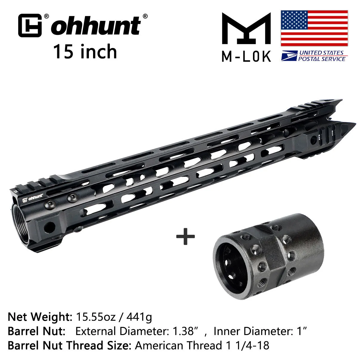 Sneak Preview! AR-15 Gen2 Javelin Free Float M-LOK Handguard with Steel Barrel Nut 7" 9" 12" 15"