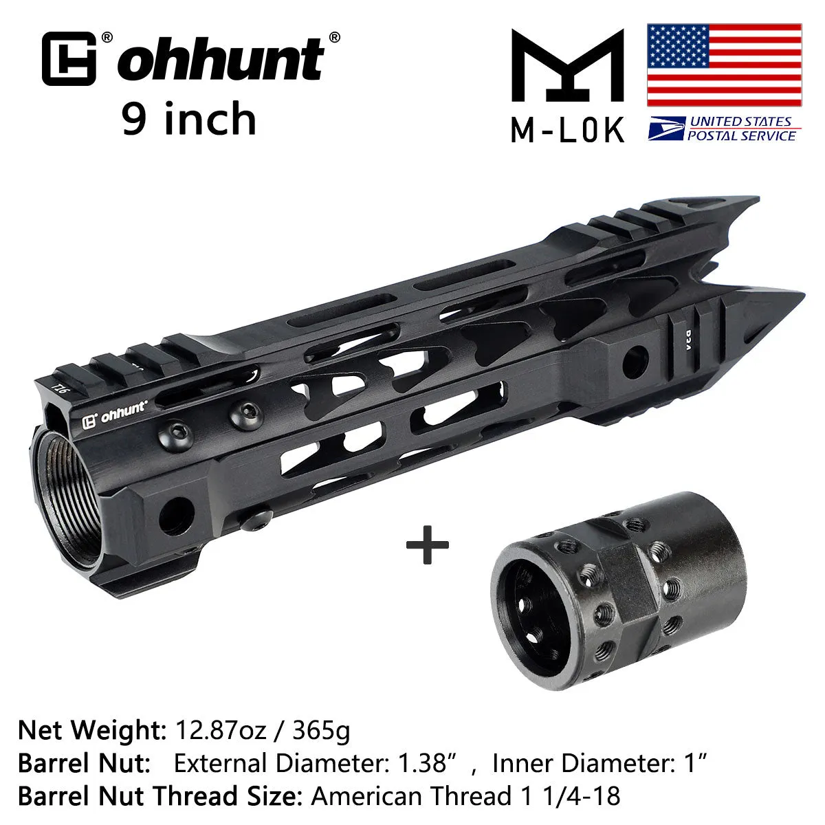 Sneak Preview! AR-15 Gen2 Javelin Free Float M-LOK Handguard with Steel Barrel Nut 7" 9" 12" 15"