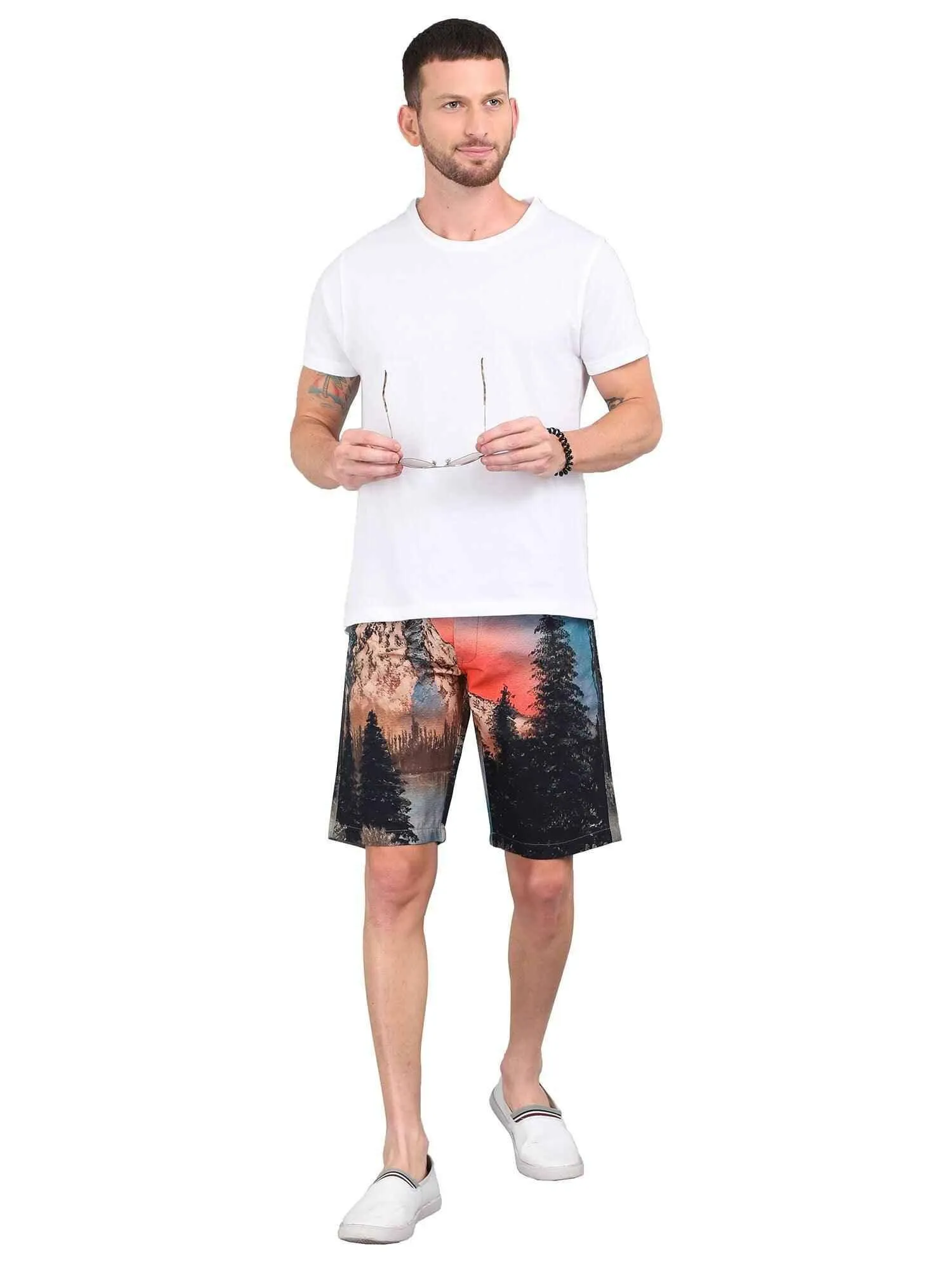 Snow Peak Digital Printed Cotton Men's Shorts