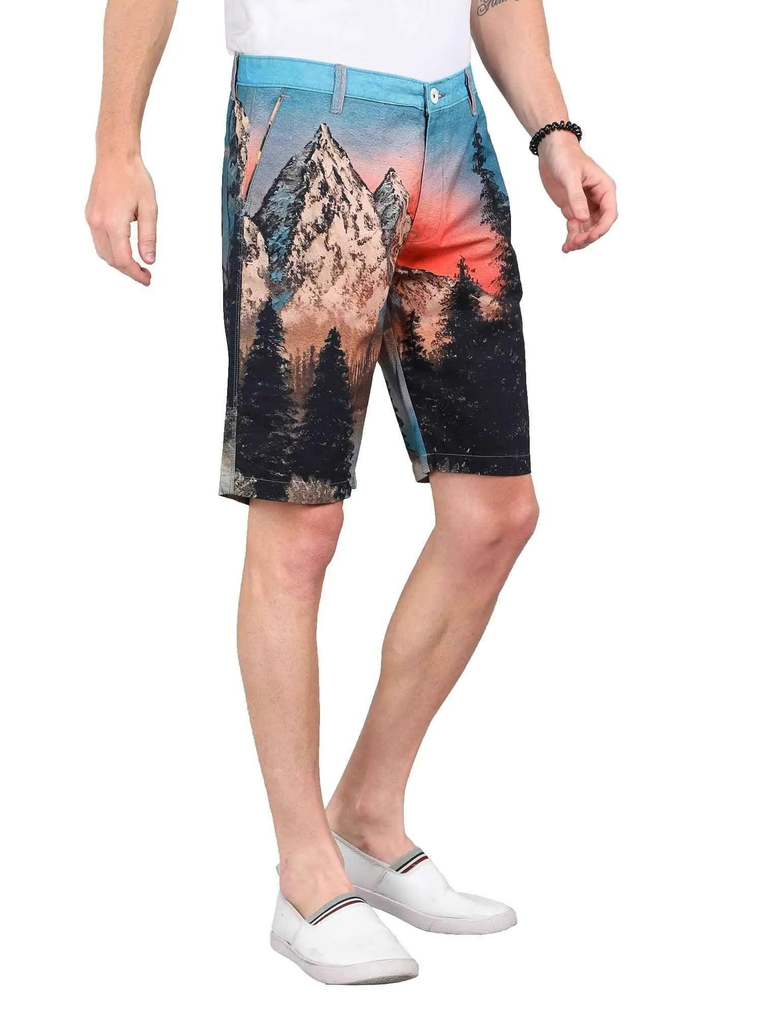 Snow Peak Digital Printed Cotton Men's Shorts