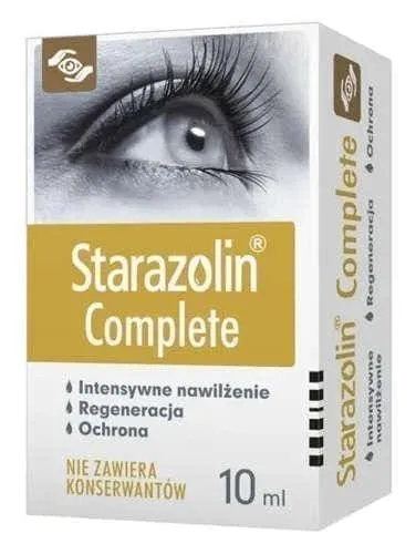 Starazolin Complete eye drops, Sodium hyaluronate, dexopantenol