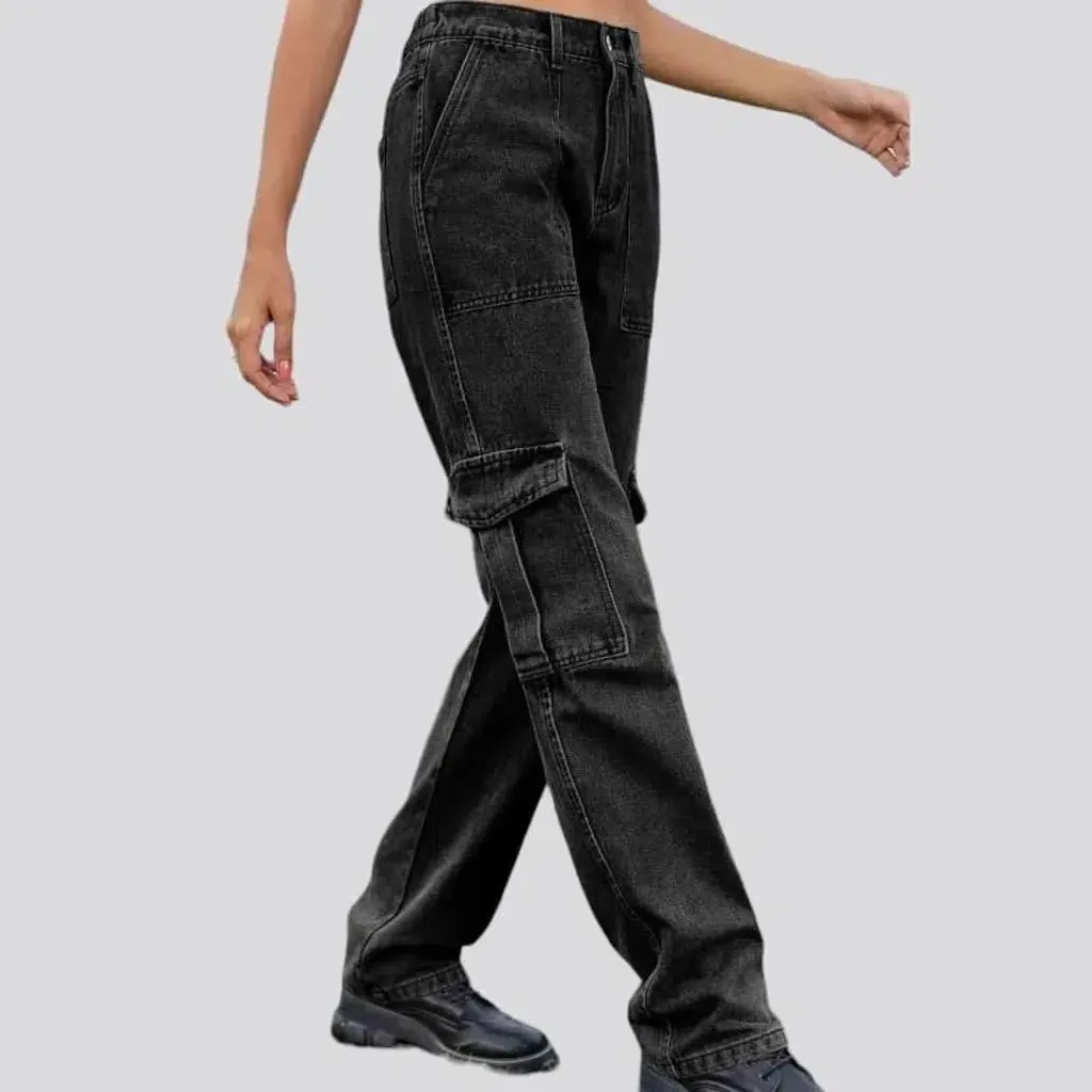 Straight high-waist jeans
 for ladies