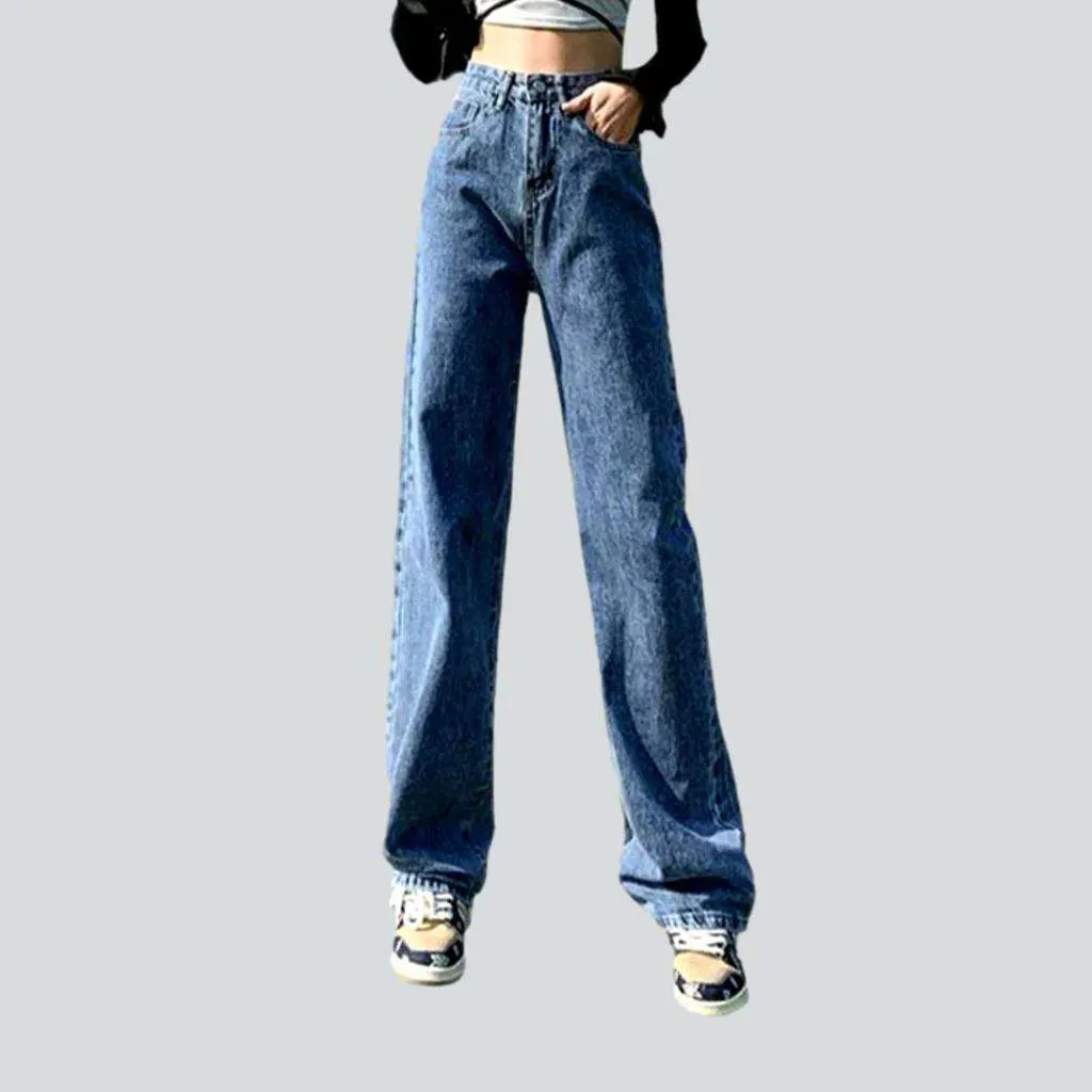 Straight-leg color women's jeans