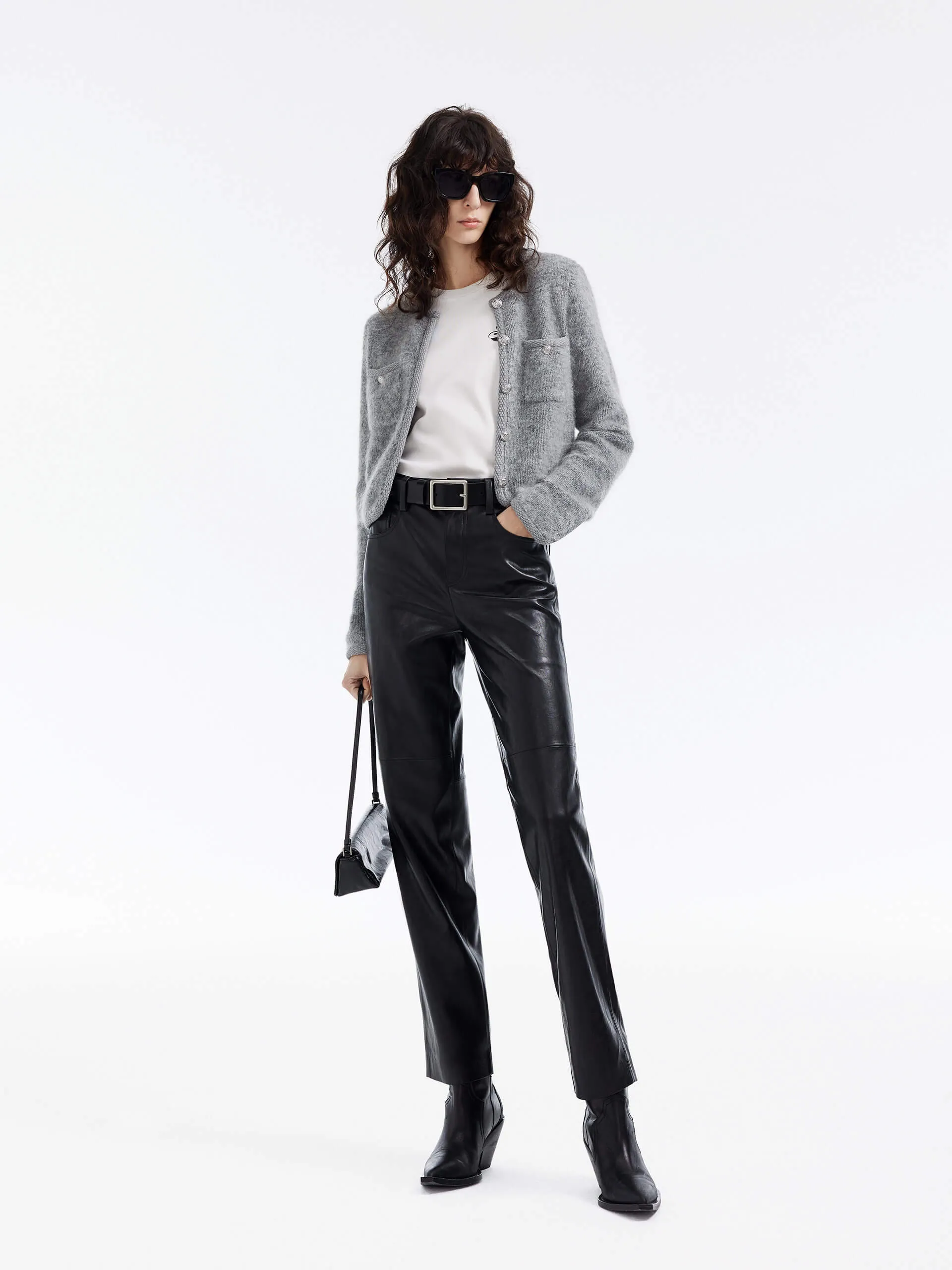 Straight PU Leather Pants