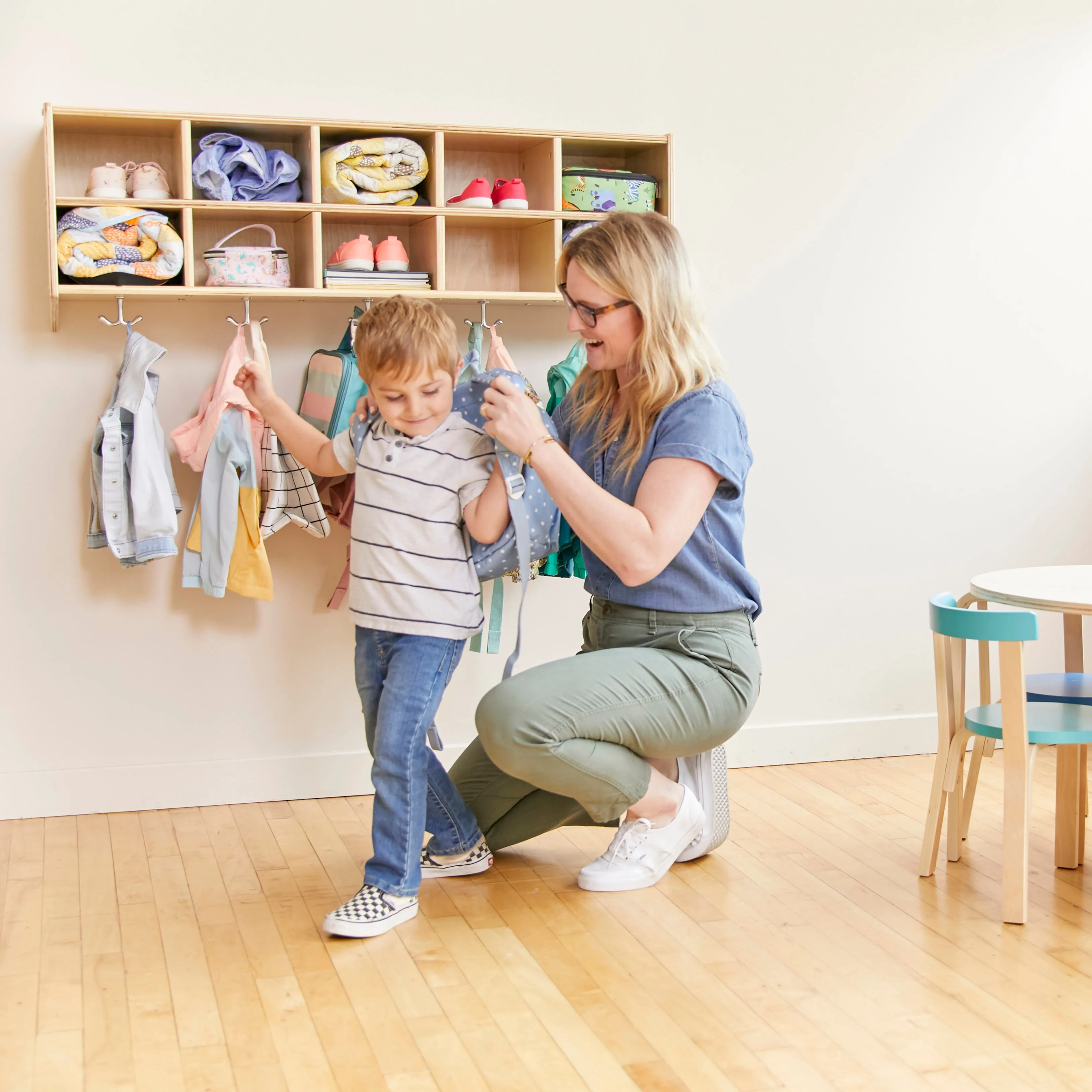 Streamline 10-Section Hanging Coat Locker, Cubby Storage