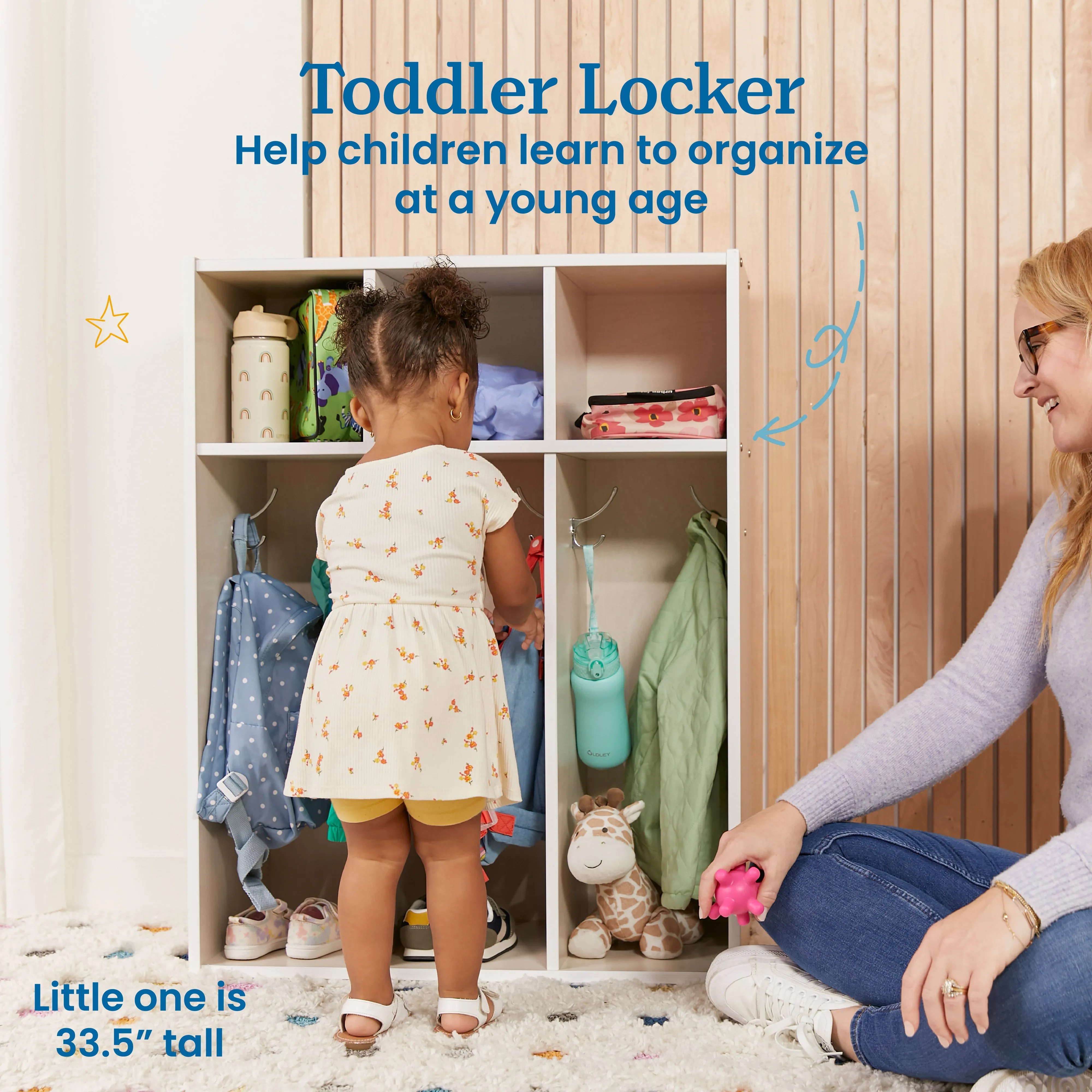 Streamline 3-Section Toddler Coat Locker