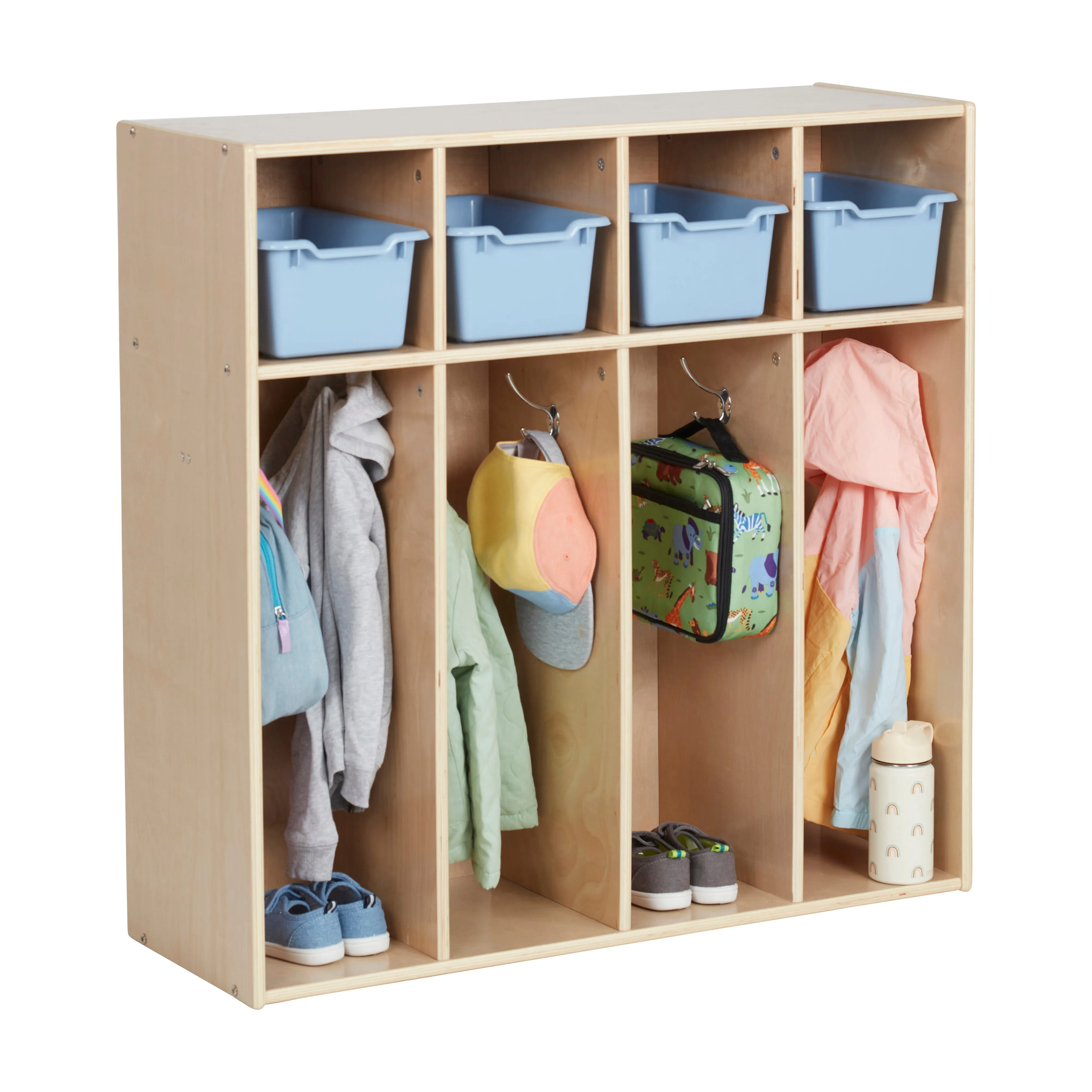 Streamline 4-Section Coat Locker, Toddler Size, Kids Furniture