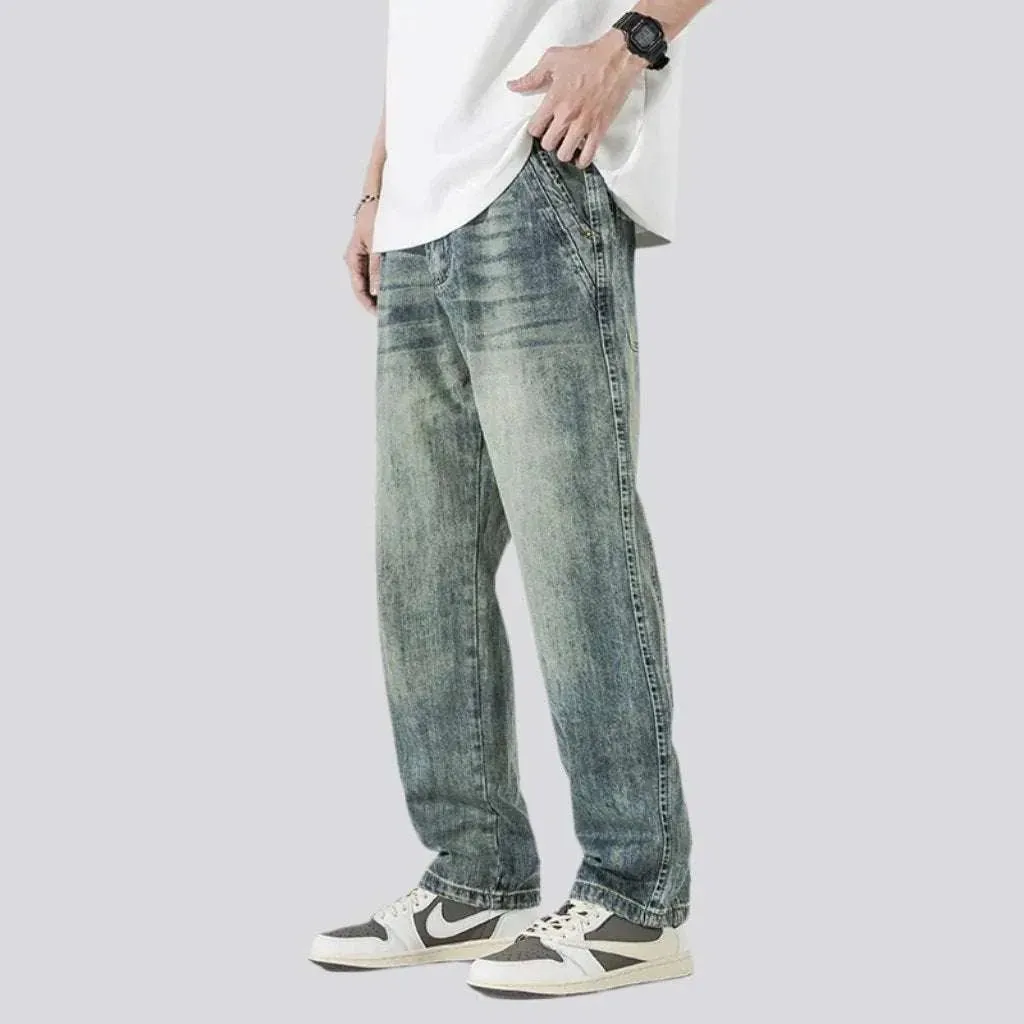 Street men's vintage jeans