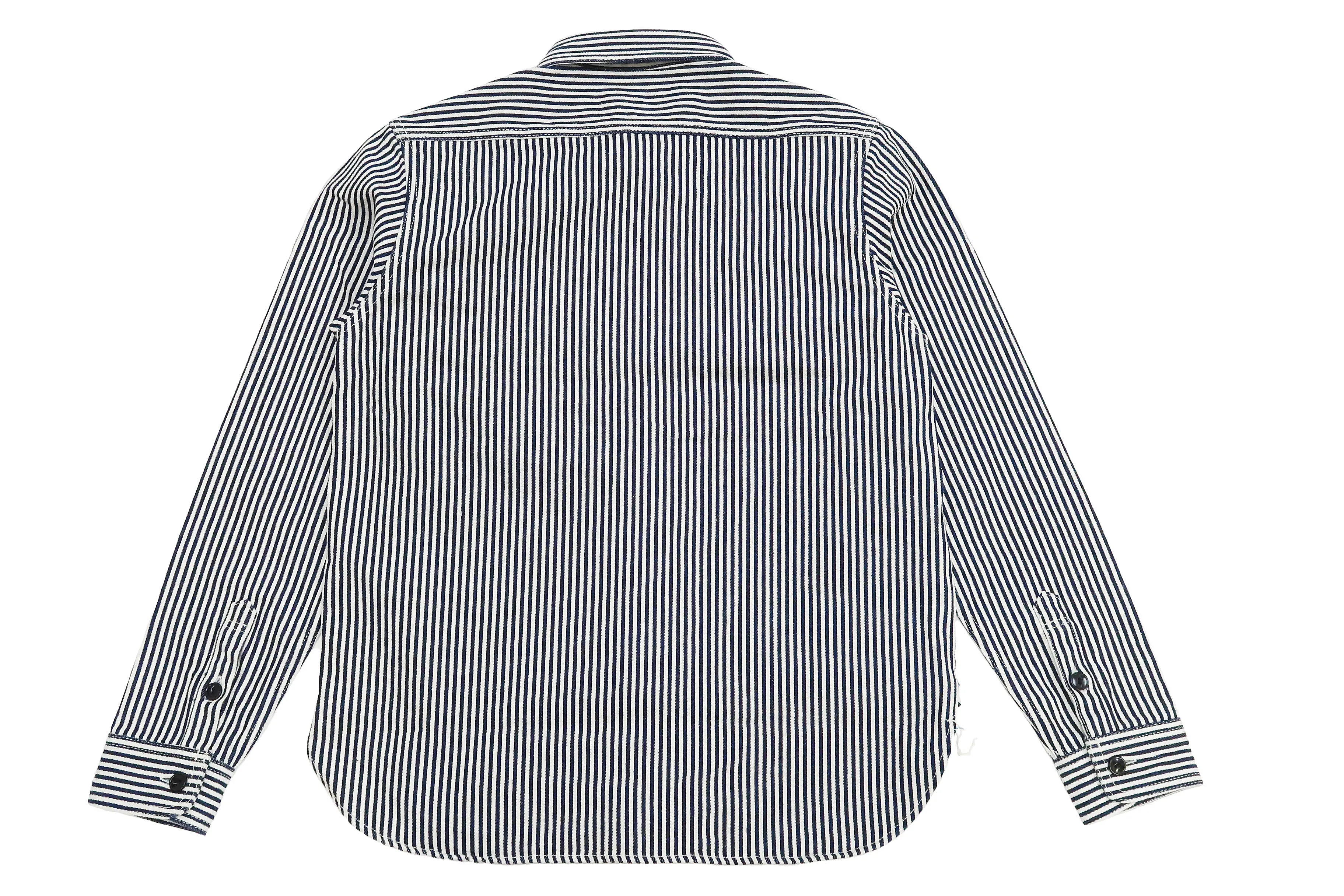 Studio D'artisan Hickory Shirt Men's Long Sleeve 14 Oz. Heavy Japanese Hickory Stripe Work Shirt D5335H