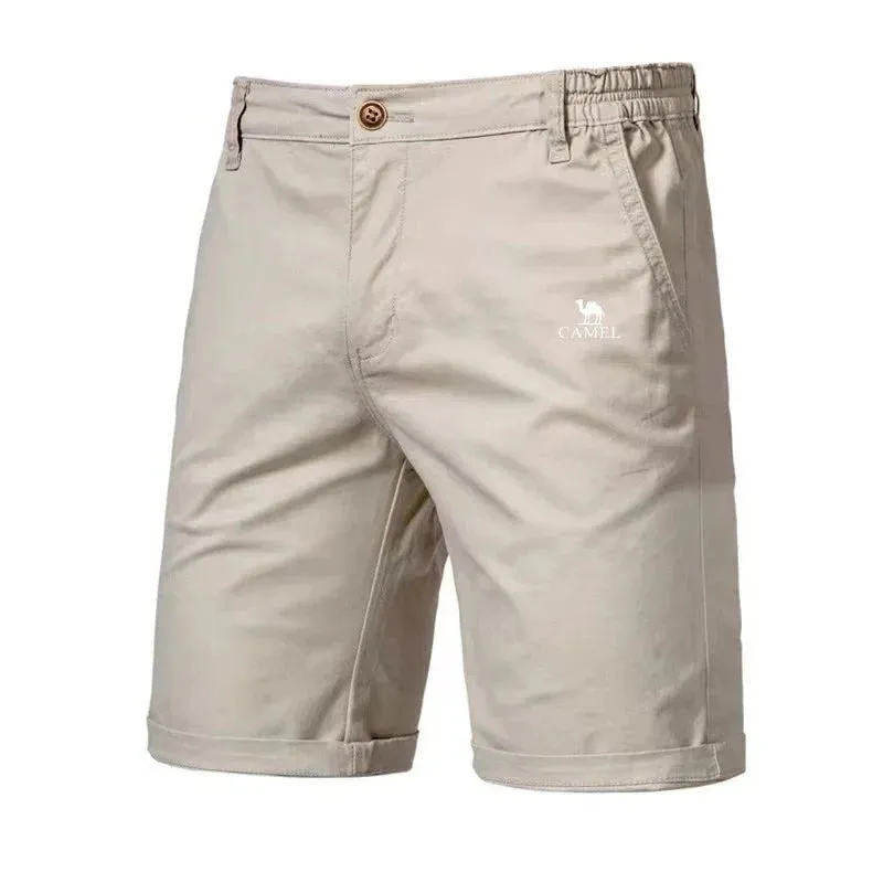 Summer 100% Cotton Solid Color Shorts for Men High Quality Casual Fashion