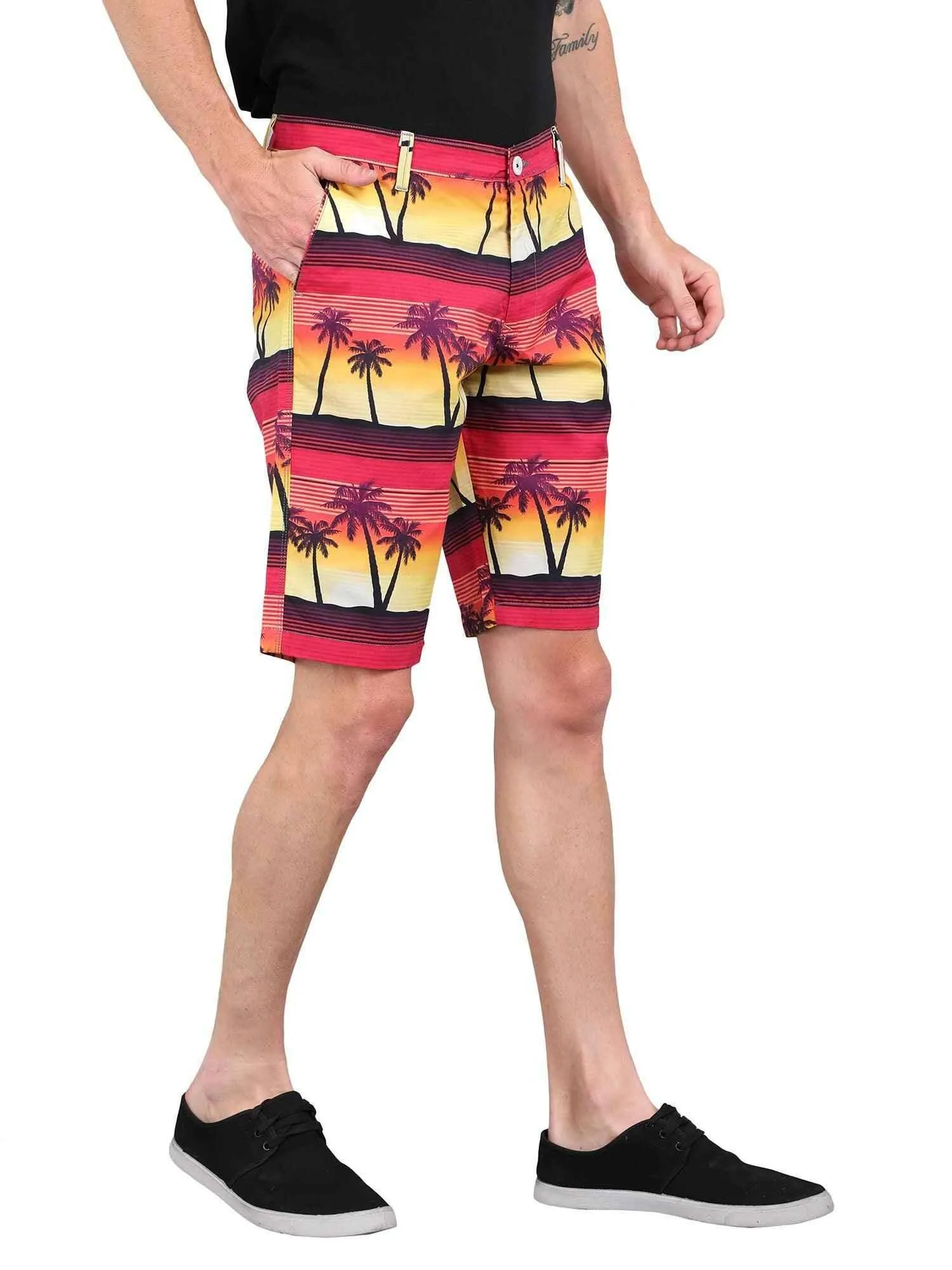 Sun Set Digital Printed Giza Cotton Men's Shorts