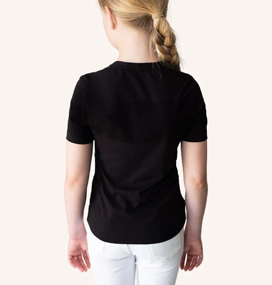 Swedish Posture Unisex Alignment Posture T-Shirt Posture Corrector For Kids - Black or White